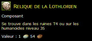 Relique de la Lothlorien