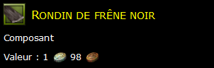 Rondin de frêne noir