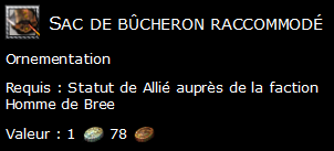 Sac de bûcheron raccommodé