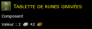 Tablette de runes gravées