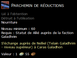 Parchemin de réductions