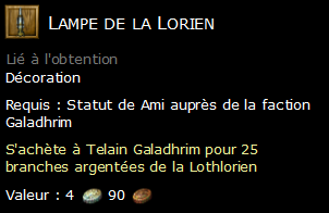 Lampe de la Lorien