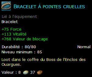 Bracelet à pointes cruelles