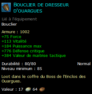 Bouclier de dresseur d'ouargues