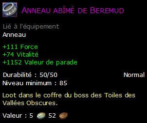 Anneau abîmé de Beremud