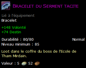 Bracelet du Serment tacite