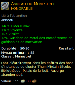 Anneau du Ménestrel honorable