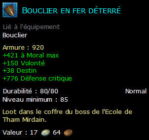 Bouclier en fer déterré