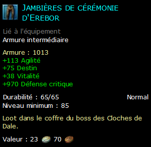 Jambières de cérémonie d'Erebor