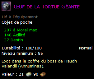 Œuf de la Tortue Géante