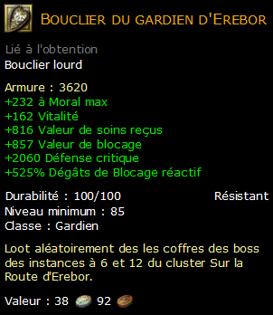 Bouclier du gardien d'Erebor