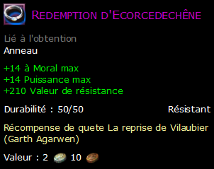 Redemption d'Ecorcedechêne