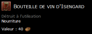 Bouteille de vin d'Isengard