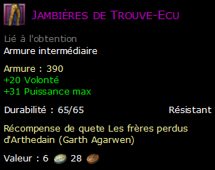 Jambières de Trouve-Ecu
