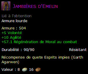 Jambières d'Emelin