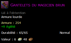 Gantelets du magicien brun