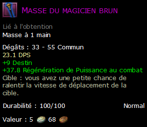 Masse du magicien brun