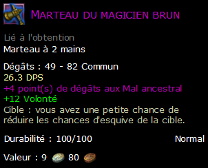 Marteau du magicien brun