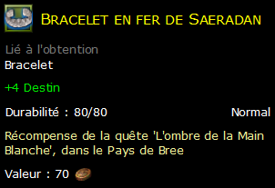 Bracelet en fer de Saeradan