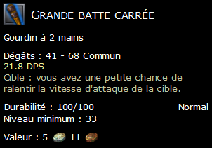 Grande batte carrée