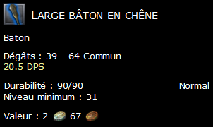 Large bâton en chêne