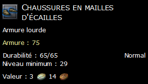 Chaussures en mailles d'écailles