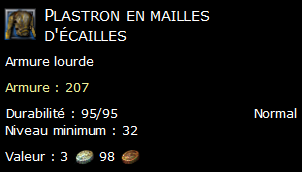 Plastron en mailles d'écailles