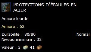 Protections d'épaules en acier