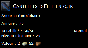 Gantelets d'Elfe en cuir