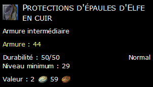 Protections d'épaules d'Elfe en cuir