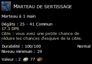 Marteau de sertissage