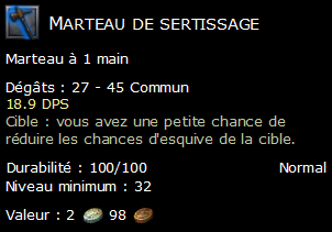 Marteau de sertissage