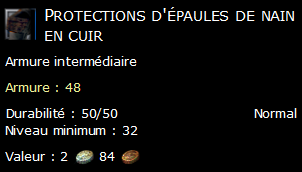 Protections d'épaules de nain en cuir