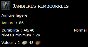 Jambières rembourrées