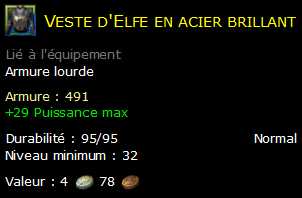 Veste d'Elfe en acier brillant