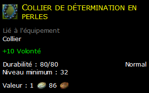 Collier de détermination en perles