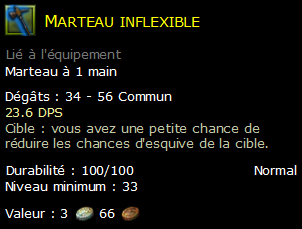 Marteau inflexible