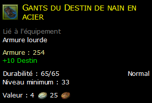 Gants du Destin de nain en acier