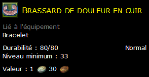 Brassard de douleur en cuir