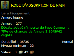 Robe d'absorption de nain