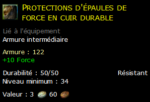 Protections d'épaules de force en cuir durable