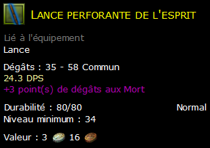 Lance perforante de l'esprit