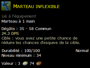 Marteau inflexible