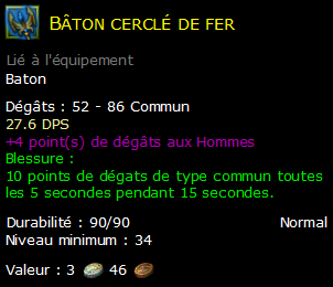 Bâton cerclé de fer