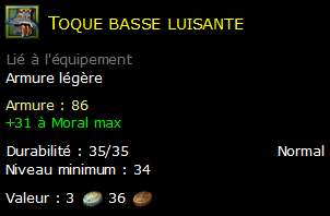 Toque basse luisante