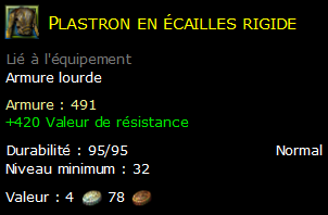 Plastron en écailles rigide