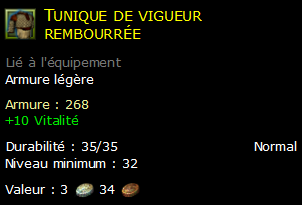 Tunique de vigueur rembourrée