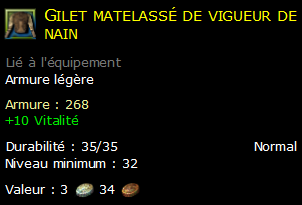 Gilet matelassé de vigueur de nain