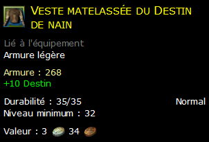 Veste matelassée du Destin de nain