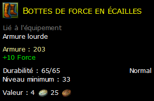 Bottes de force en écailles